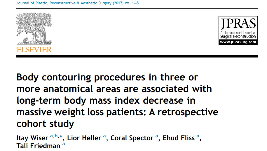 מחקר: ניתוחים לעיצוב הגוף בשלושה אזורים ומעלה תורמים להשלמת הירידה במשקל של המטופלים