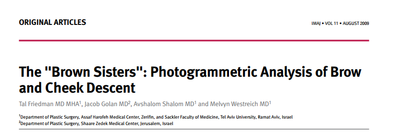 The Brown Sisters Photogrammetric Analysis of Brow