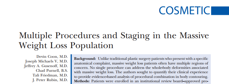 Multiple Procedures and Staging in the Massive